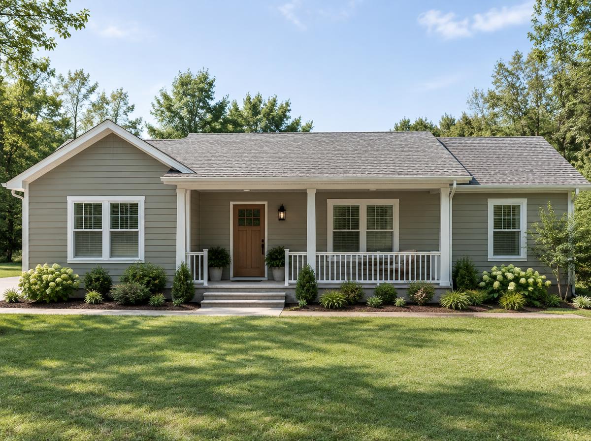 Ranch and split level design idea for: Would a covered porch make my ranch feel finished or just busy?