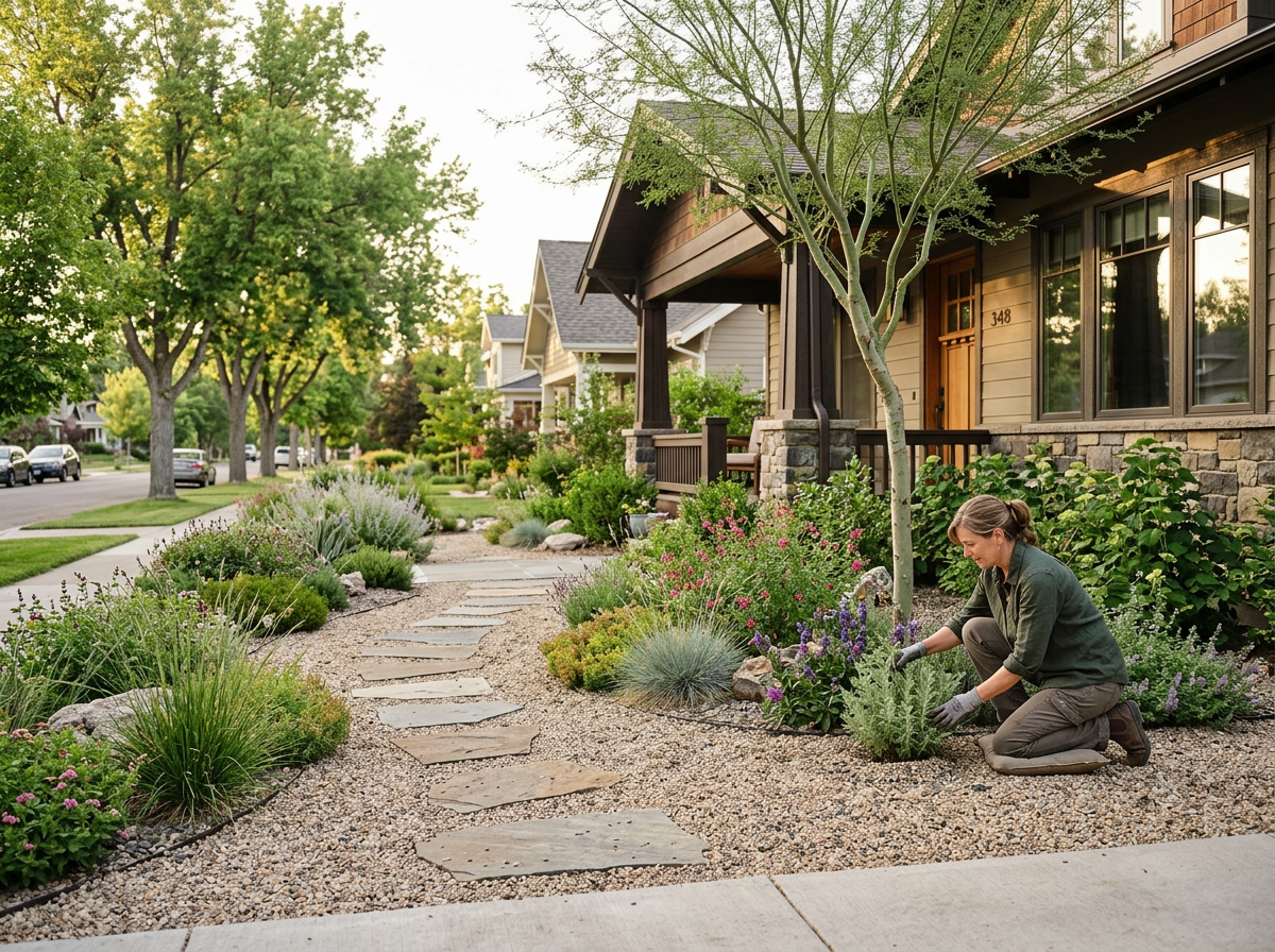 Landscaping design idea for: What if I ripped out the lawn and did gravel instead?