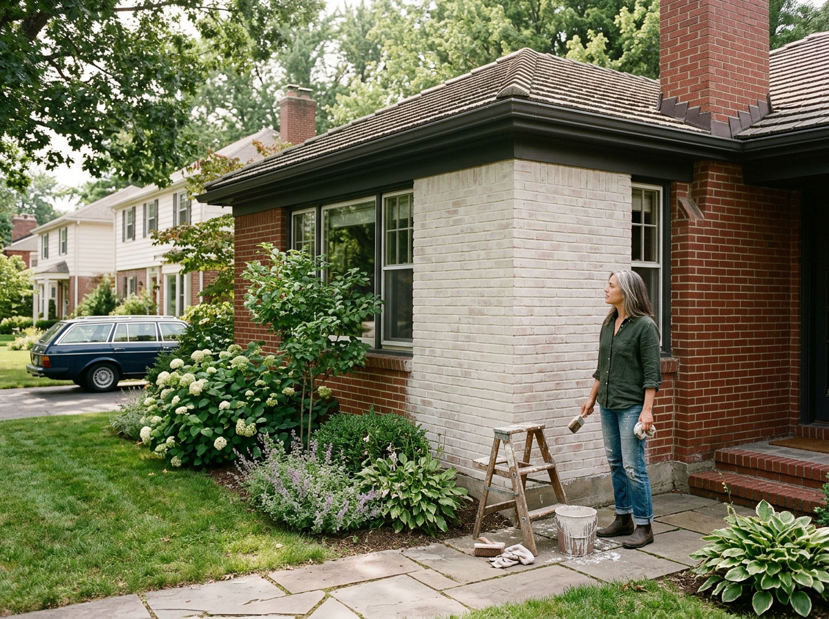 Brick Finish design idea for: What would my brick look like if I limewashed it?