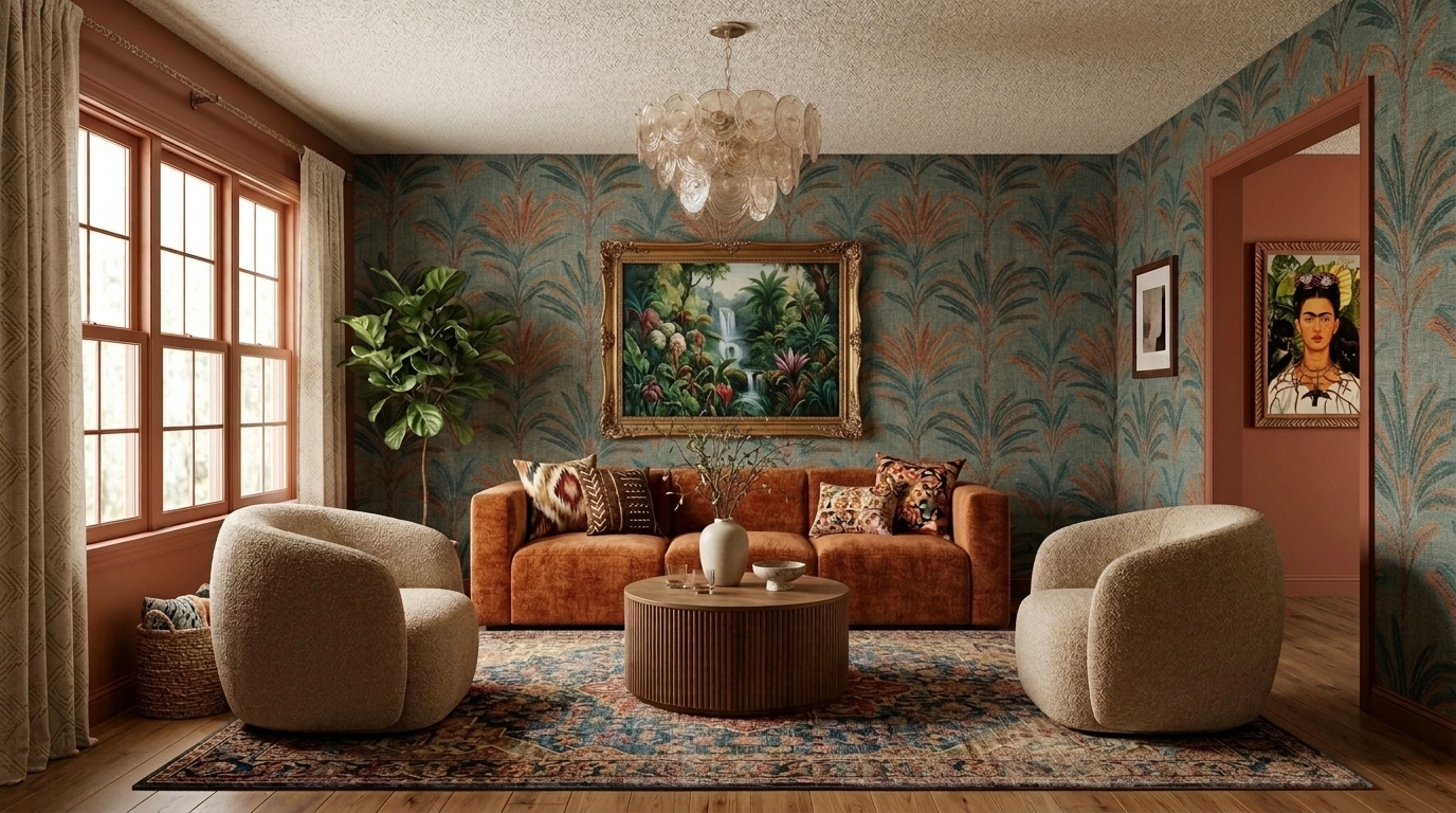 Boucle textured room