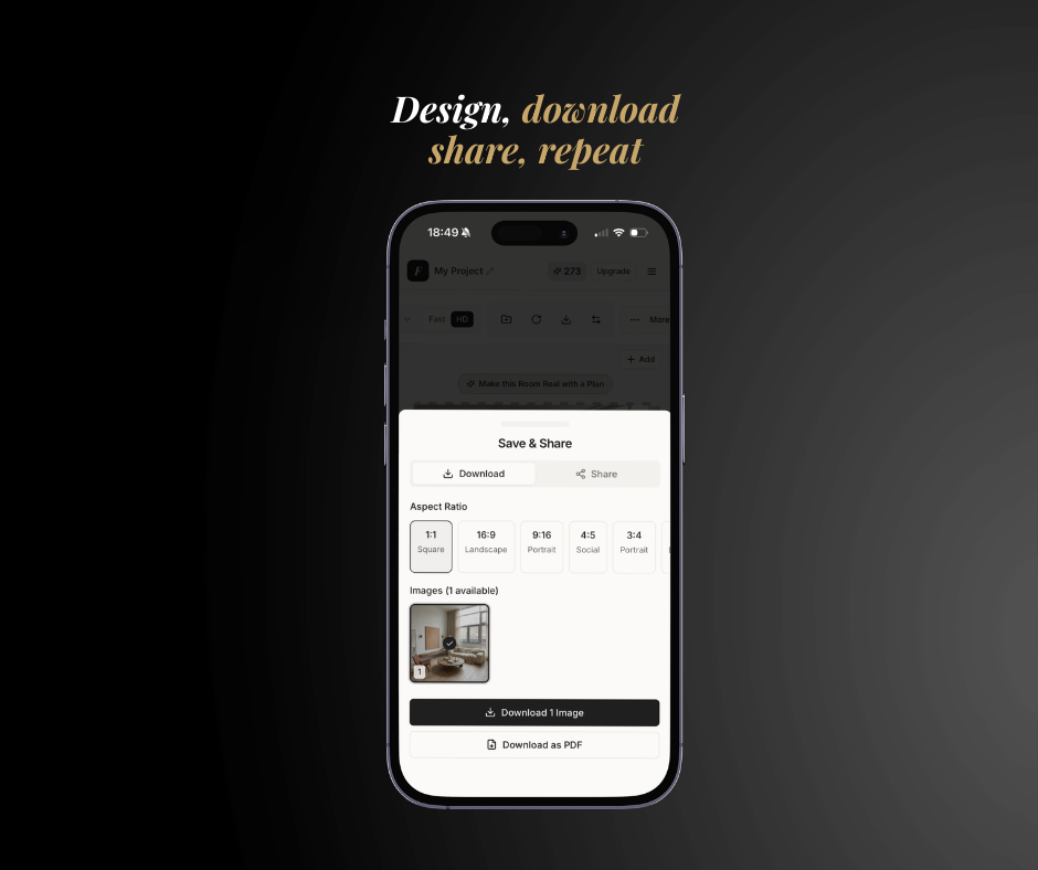 Design, download, share, repeat